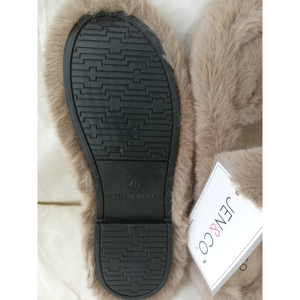 Jen & Co adjustable buckle slipper sandal house shoes size 41 NWT Vegan - Picture 3 of 3